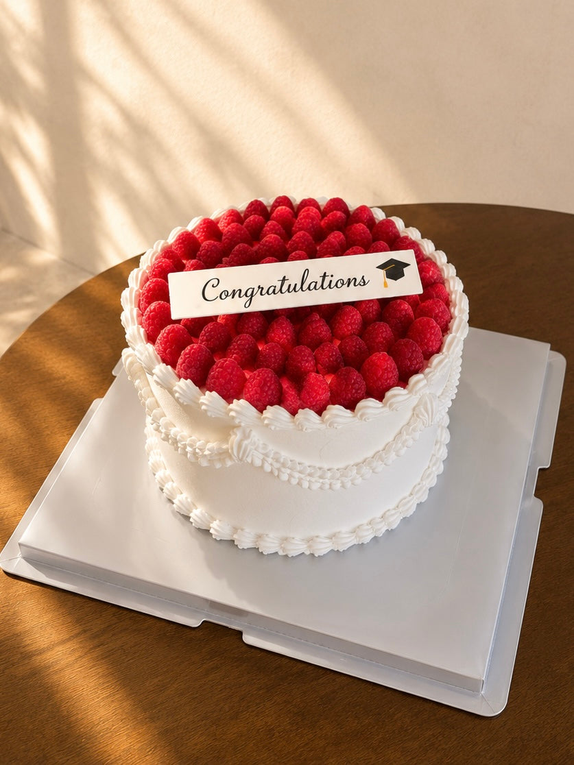 Rasberry Graduation Cake