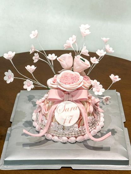 Pink Bloom Cake