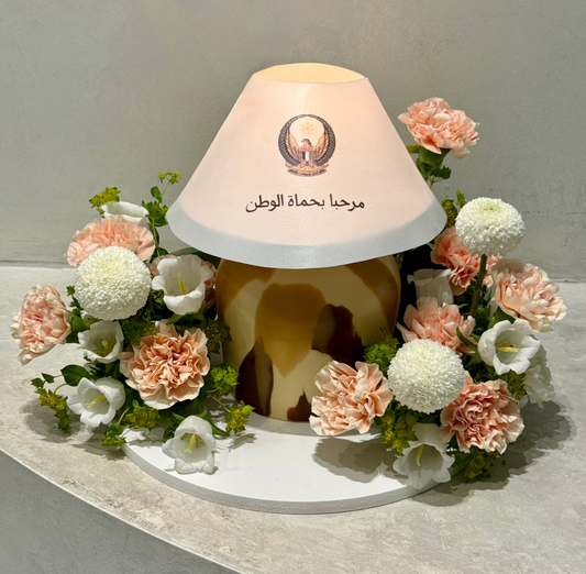 Army cake with flowers